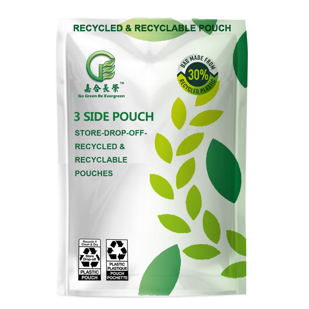 Recycled&Recyclable-3-Side-Seal-Pouches
